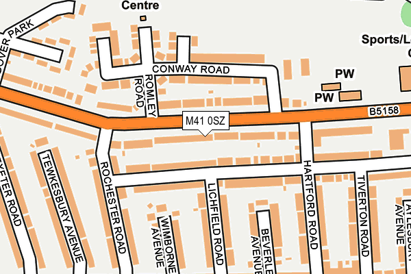 M41 0SZ map - OS OpenMap – Local (Ordnance Survey)