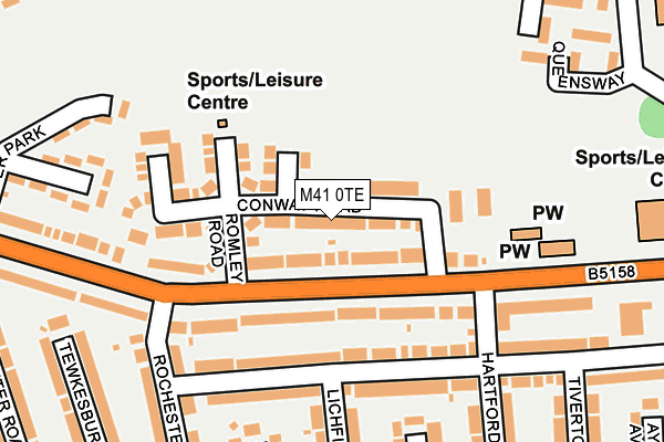 M41 0TE map - OS OpenMap – Local (Ordnance Survey)