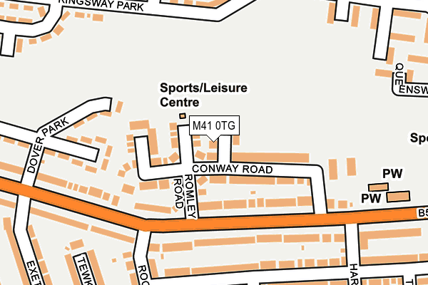 M41 0TG map - OS OpenMap – Local (Ordnance Survey)