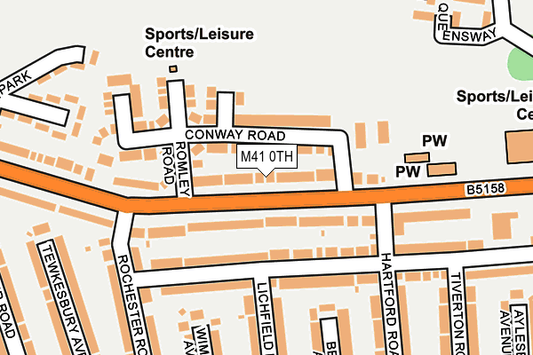 M41 0TH map - OS OpenMap – Local (Ordnance Survey)