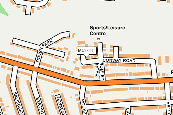 M41 0TL map - OS OpenMap – Local (Ordnance Survey)