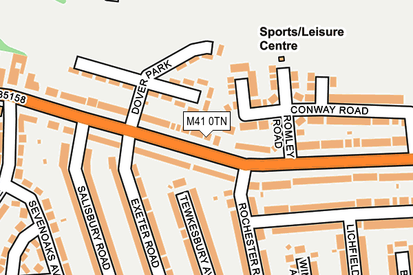 M41 0TN map - OS OpenMap – Local (Ordnance Survey)