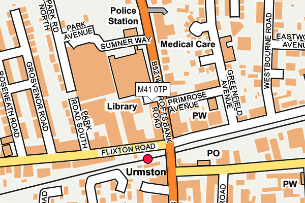 M41 0TP map - OS OpenMap – Local (Ordnance Survey)