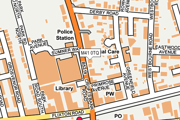 M41 0TQ map - OS OpenMap – Local (Ordnance Survey)