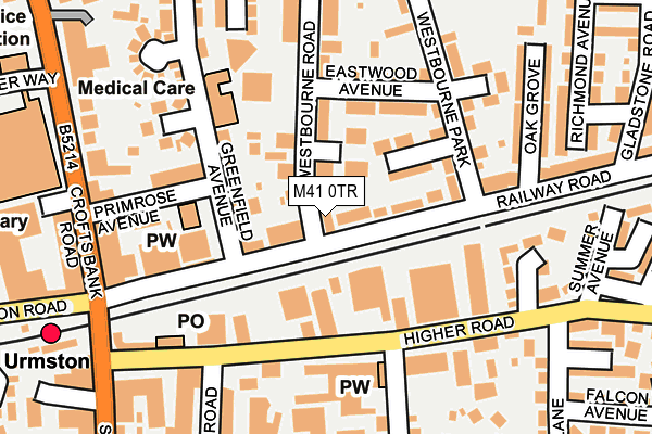 M41 0TR map - OS OpenMap – Local (Ordnance Survey)