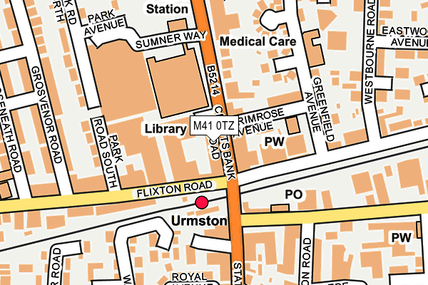 M41 0TZ map - OS OpenMap – Local (Ordnance Survey)