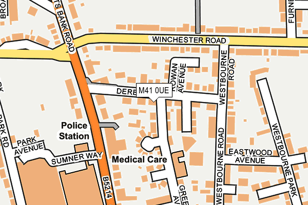 M41 0UE map - OS OpenMap – Local (Ordnance Survey)