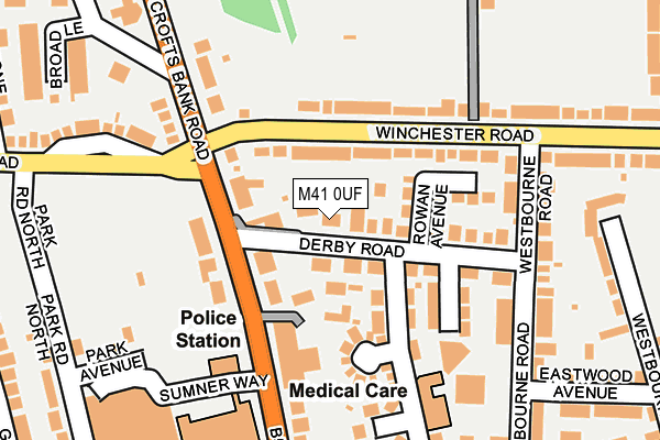 M41 0UF map - OS OpenMap – Local (Ordnance Survey)