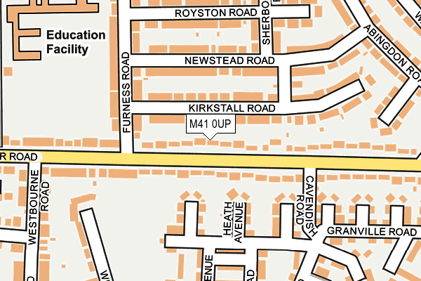 M41 0UP map - OS OpenMap – Local (Ordnance Survey)