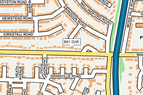 M41 0UW map - OS OpenMap – Local (Ordnance Survey)