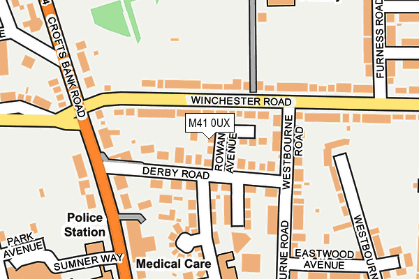 M41 0UX map - OS OpenMap – Local (Ordnance Survey)