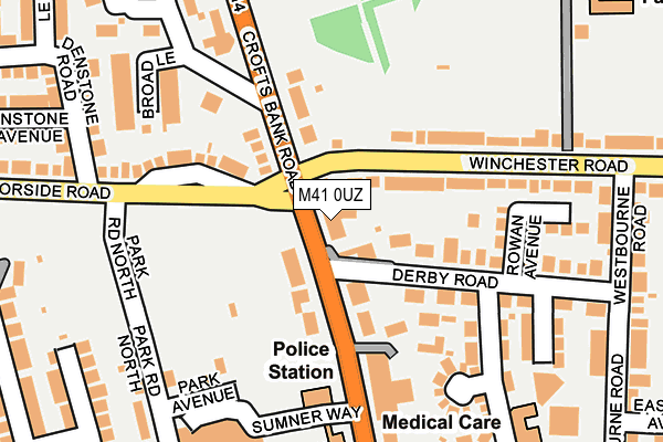 M41 0UZ map - OS OpenMap – Local (Ordnance Survey)