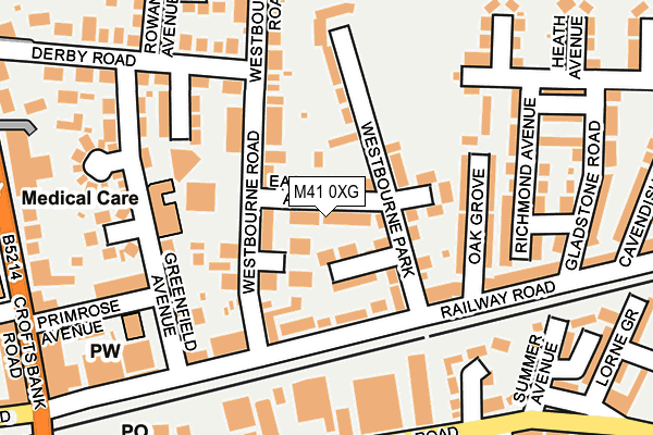 M41 0XG map - OS OpenMap – Local (Ordnance Survey)