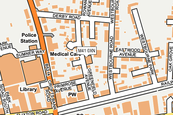 M41 0XN map - OS OpenMap – Local (Ordnance Survey)