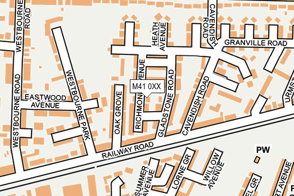 M41 0XX map - OS OpenMap – Local (Ordnance Survey)