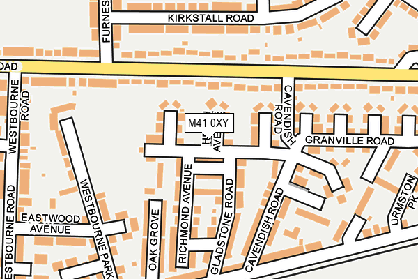 M41 0XY map - OS OpenMap – Local (Ordnance Survey)