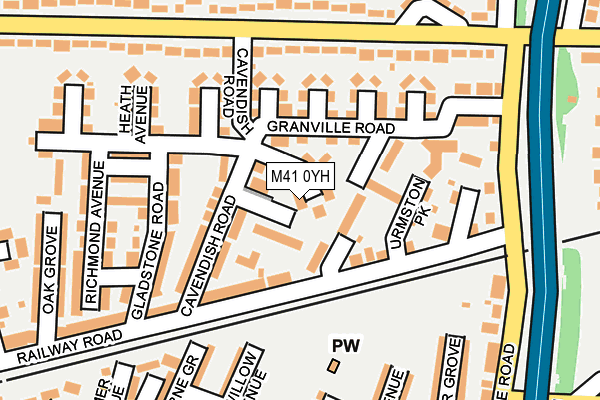 M41 0YH map - OS OpenMap – Local (Ordnance Survey)