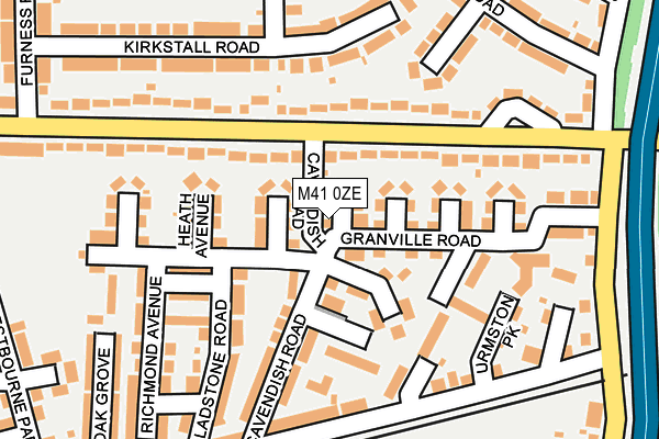 M41 0ZE map - OS OpenMap – Local (Ordnance Survey)