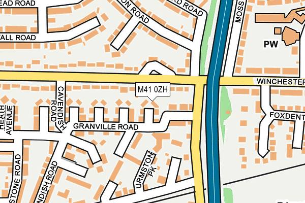 M41 0ZH map - OS OpenMap – Local (Ordnance Survey)