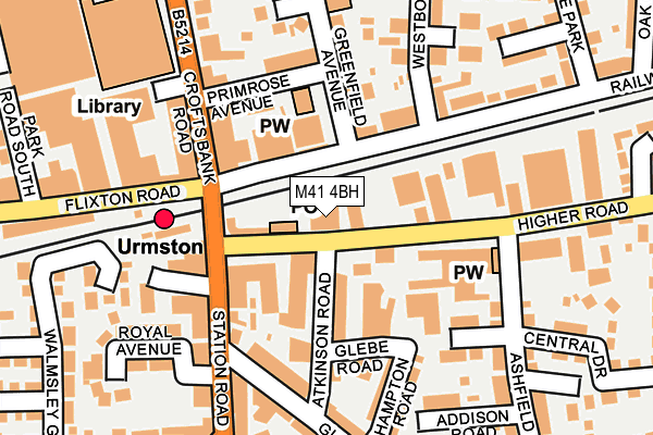 M41 4BH map - OS OpenMap – Local (Ordnance Survey)