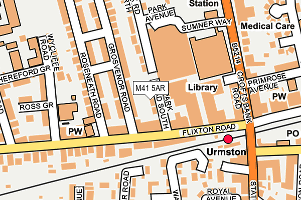 M41 5AR map - OS OpenMap – Local (Ordnance Survey)