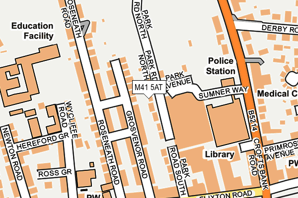 M41 5AT map - OS OpenMap – Local (Ordnance Survey)