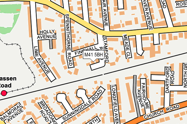 M41 5BH map - OS OpenMap – Local (Ordnance Survey)