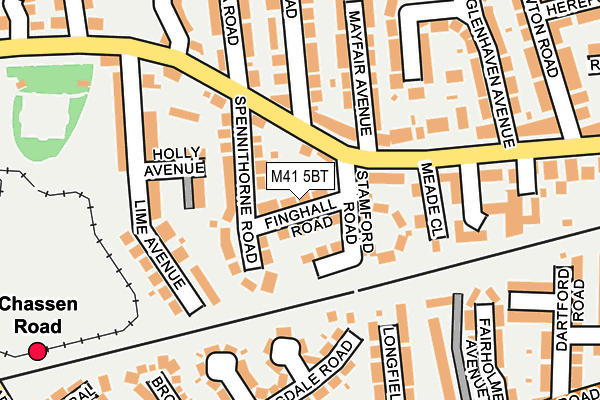 M41 5BT map - OS OpenMap – Local (Ordnance Survey)