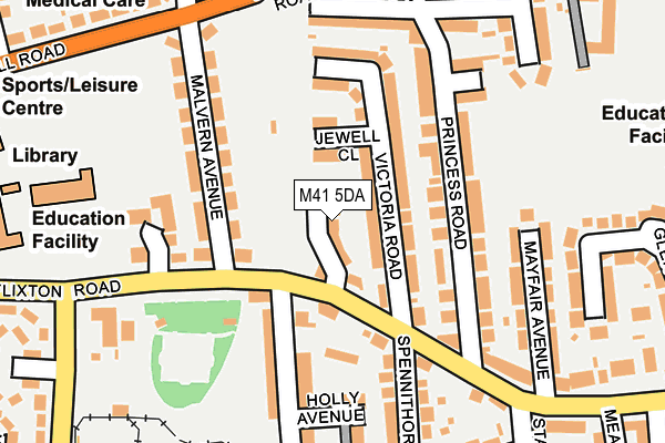 M41 5DA map - OS OpenMap – Local (Ordnance Survey)