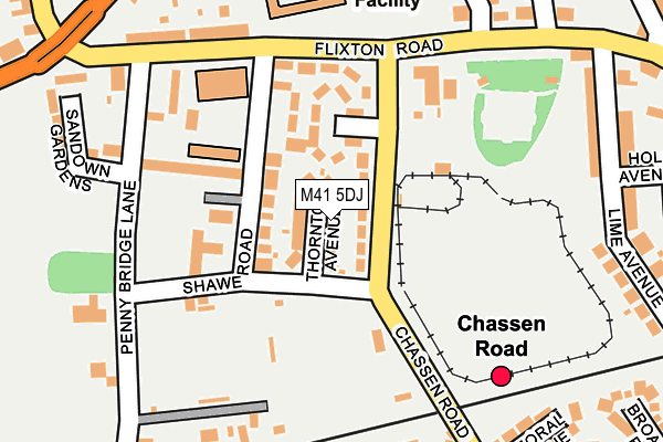 M41 5DJ map - OS OpenMap – Local (Ordnance Survey)