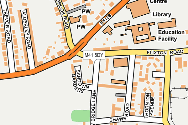 M41 5DY map - OS OpenMap – Local (Ordnance Survey)