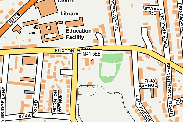 M41 5EE map - OS OpenMap – Local (Ordnance Survey)
