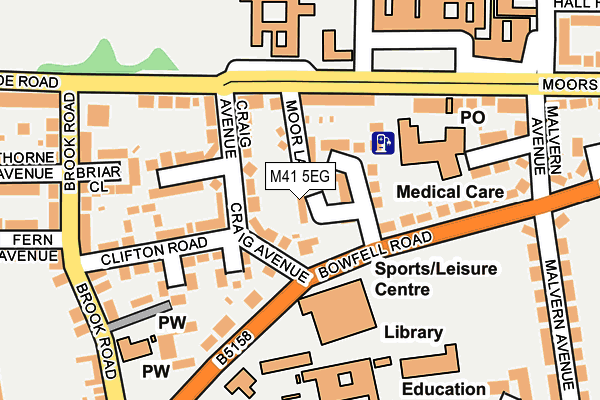 M41 5EG map - OS OpenMap – Local (Ordnance Survey)