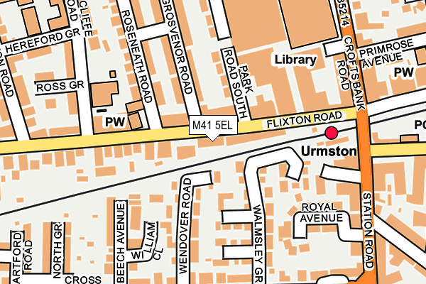 M41 5EL map - OS OpenMap – Local (Ordnance Survey)