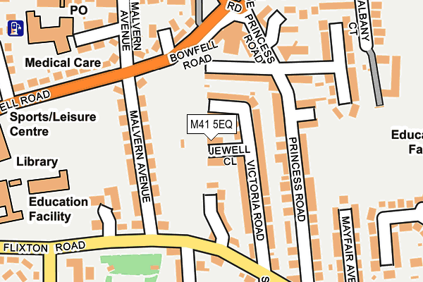 M41 5EQ map - OS OpenMap – Local (Ordnance Survey)