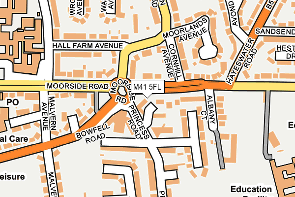 M41 5FL map - OS OpenMap – Local (Ordnance Survey)