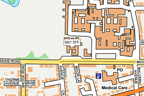 M41 5FP map - OS OpenMap – Local (Ordnance Survey)