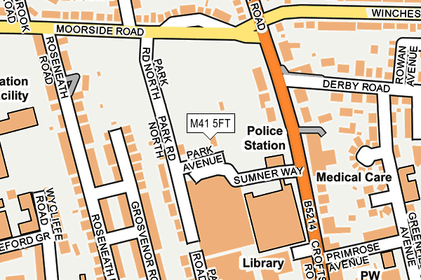 M41 5FT map - OS OpenMap – Local (Ordnance Survey)