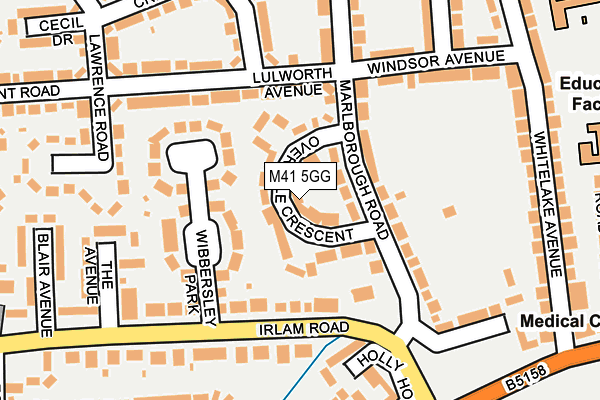 M41 5GG map - OS OpenMap – Local (Ordnance Survey)