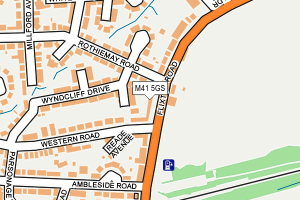 M41 5GS map - OS OpenMap – Local (Ordnance Survey)