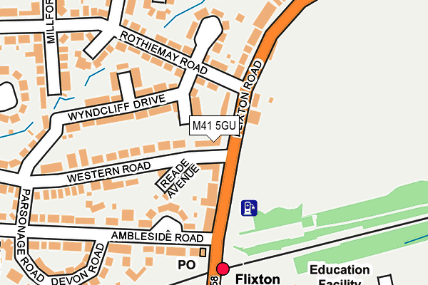 M41 5GU map - OS OpenMap – Local (Ordnance Survey)