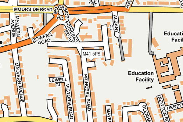 M41 5PS map - OS OpenMap – Local (Ordnance Survey)