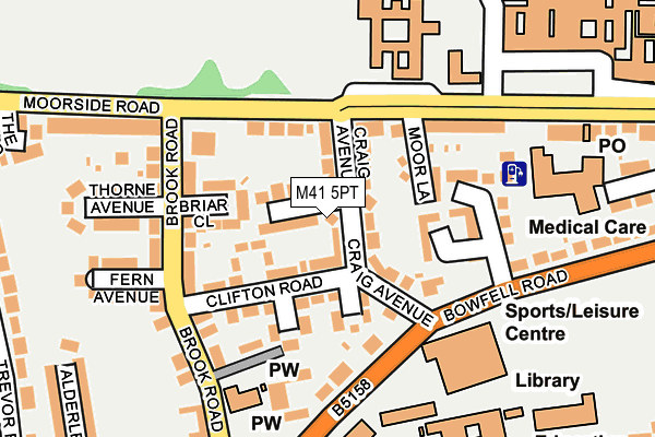 M41 5PT map - OS OpenMap – Local (Ordnance Survey)