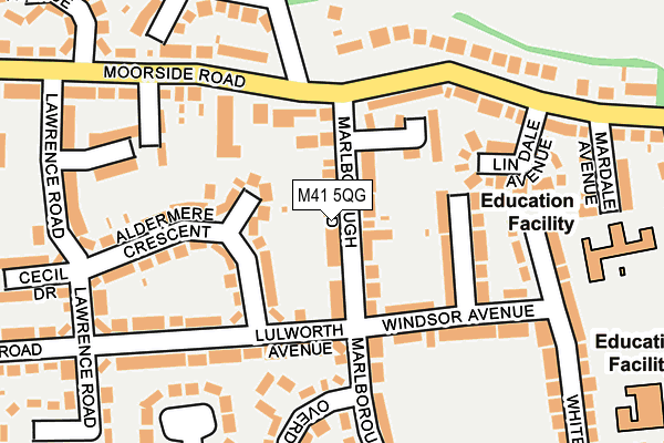 M41 5QG map - OS OpenMap – Local (Ordnance Survey)