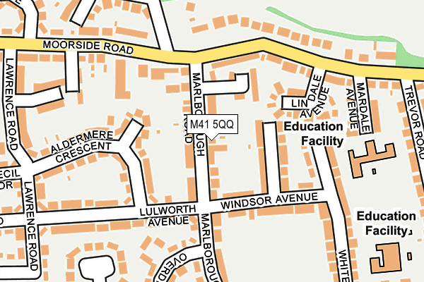 M41 5QQ map - OS OpenMap – Local (Ordnance Survey)