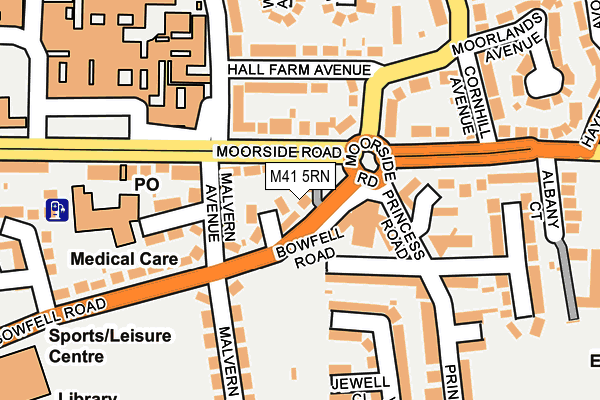 M41 5RN map - OS OpenMap – Local (Ordnance Survey)