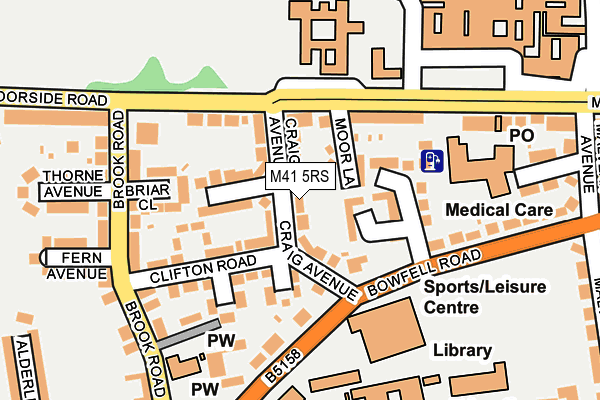 M41 5RS map - OS OpenMap – Local (Ordnance Survey)