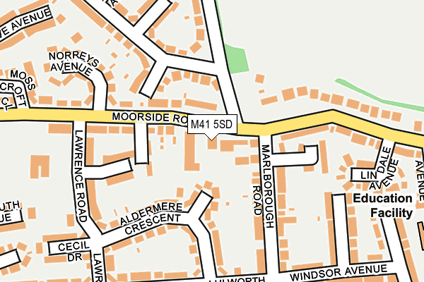 M41 5SD map - OS OpenMap – Local (Ordnance Survey)