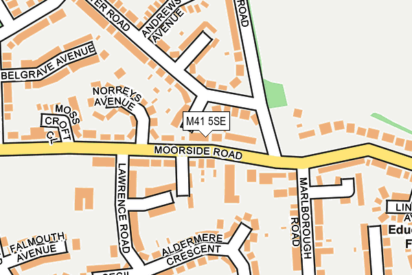 M41 5SE map - OS OpenMap – Local (Ordnance Survey)