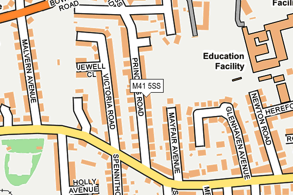 M41 5SS map - OS OpenMap – Local (Ordnance Survey)